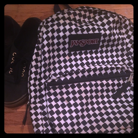 checkerboard jansport backpack